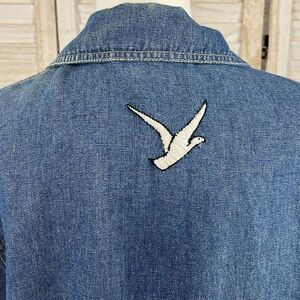 Crossroads Vintage Embroidered Denim Blazer Jacket Medium